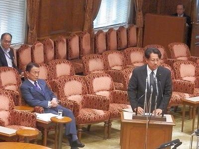 参議院の決算委員会で、答弁に立ちました。