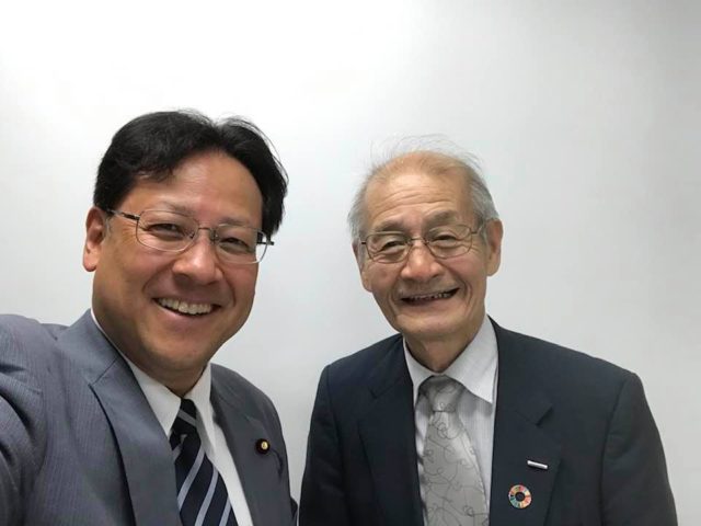 ノーベル賞受賞者の吉野博士を旭化成本社に伺いました。