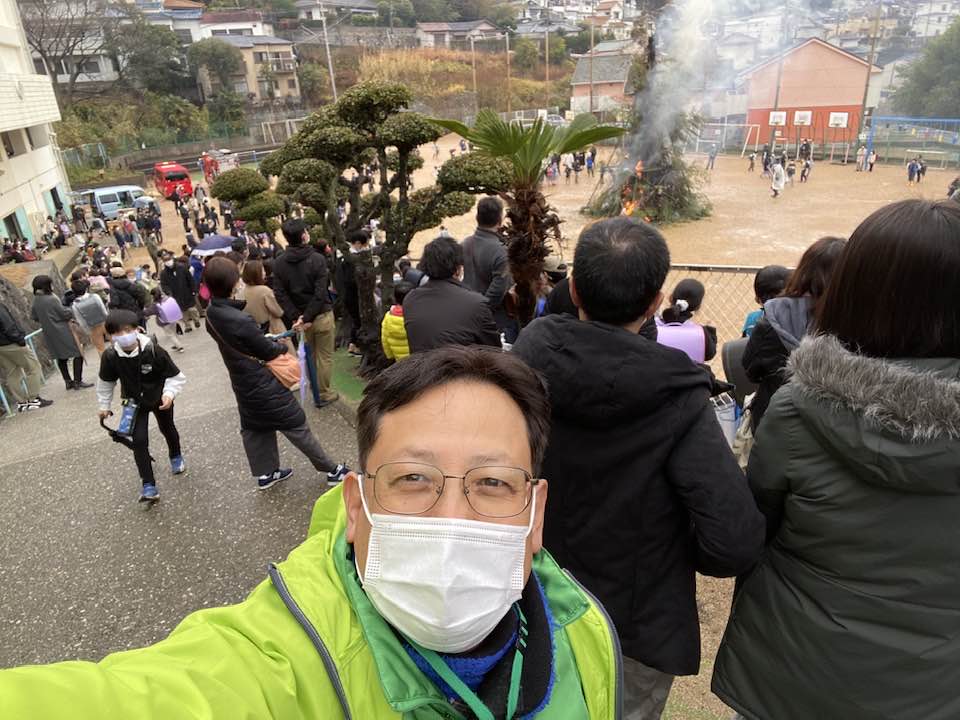 塩屋地区のとんど焼き