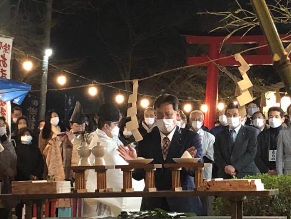 板宿八幡さんで、厄除け大祭　火焚祭です。