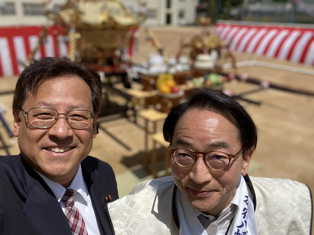 板宿八幡さん　春のお祭りです(^^)