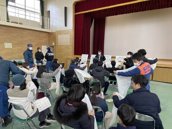 小束山小学校で垂水区総合防災訓練です!!