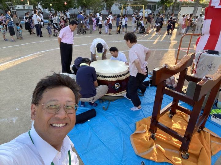 鷹取公園での盆踊り