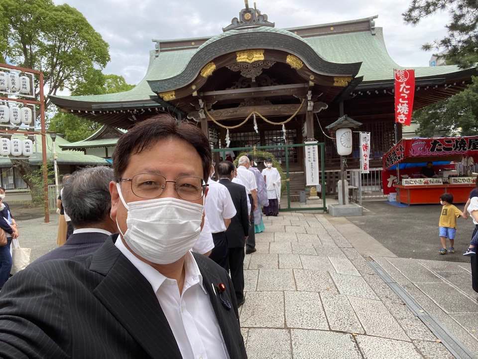 海神社さまの茅の輪くぐり🤗🌸