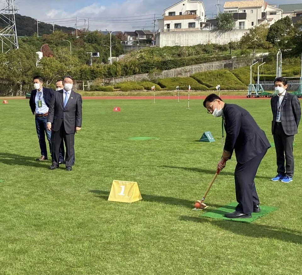 神戸市グランドゴルフ・秋季大会の始球式🏌️‍♂️