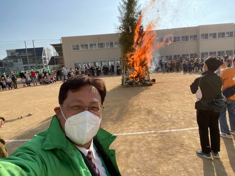 霞ヶ丘の『とんど祭り』