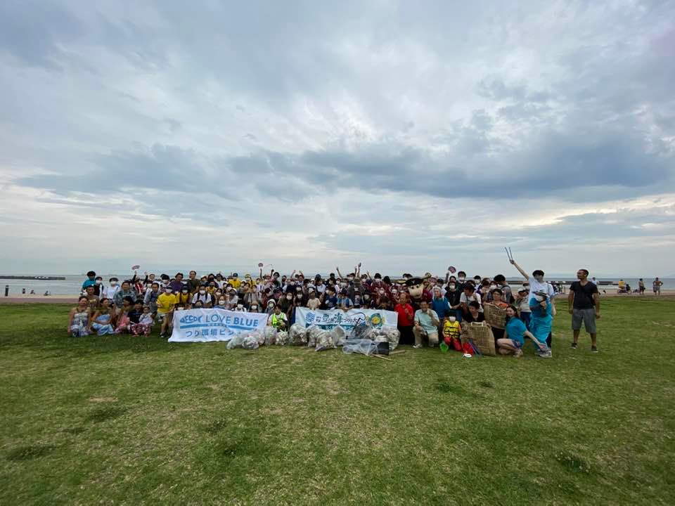 須磨の浜のクリーン作戦‼️海の日に因んだ活動です🤗🌸